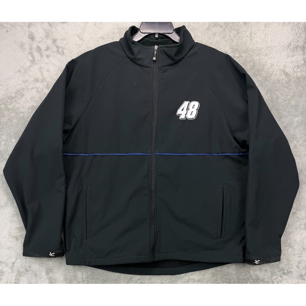 Chase Authentics  #48 Jimmy Johnson Lowes Jacket Sz XL Black Full Zip NASCAR‎